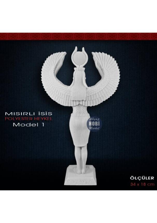 İsis Heykel Biblo Ayakta Model 1 (34x18cm) Ham Polyester - 2