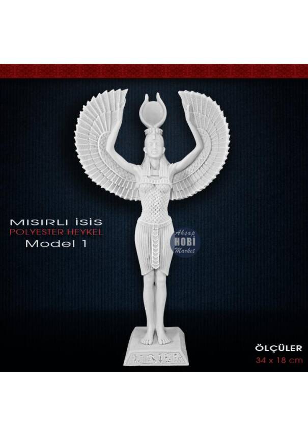 İsis Heykel Biblo Ayakta Model 1 (34x18cm) Ham Polyester - 1