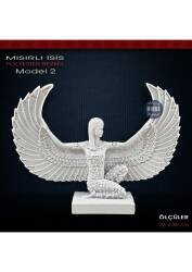 İsis Heykel Biblo Oturan Büyük Model 2 (23x30cm) Ham Polyester - Tual Hobi Sanat