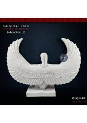 İsis Heykel Biblo Oturan Büyük Model 2 (23x30cm) Ham Polyester - Tual Hobi Sanat (1)