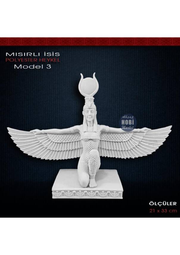 İsis Heykel Biblo Oturan Kısa Model 3 (21x33cm) - 1