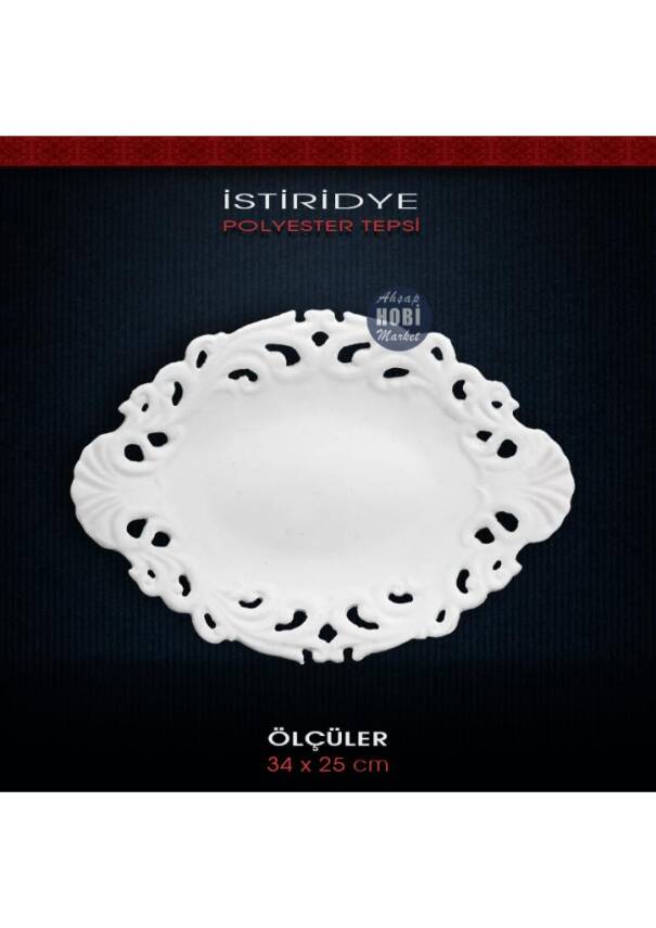 İstiridye Denizci Tepsi 34x25 cm Ham Polyester - 1