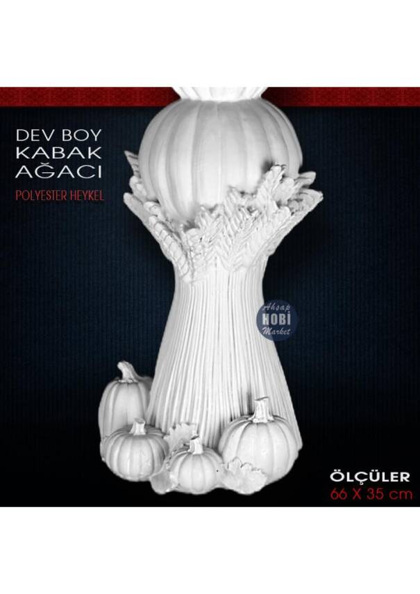 Kabak Ağacı Heykeli Dev Boy (66x35 cm) Ham Polyester - 3