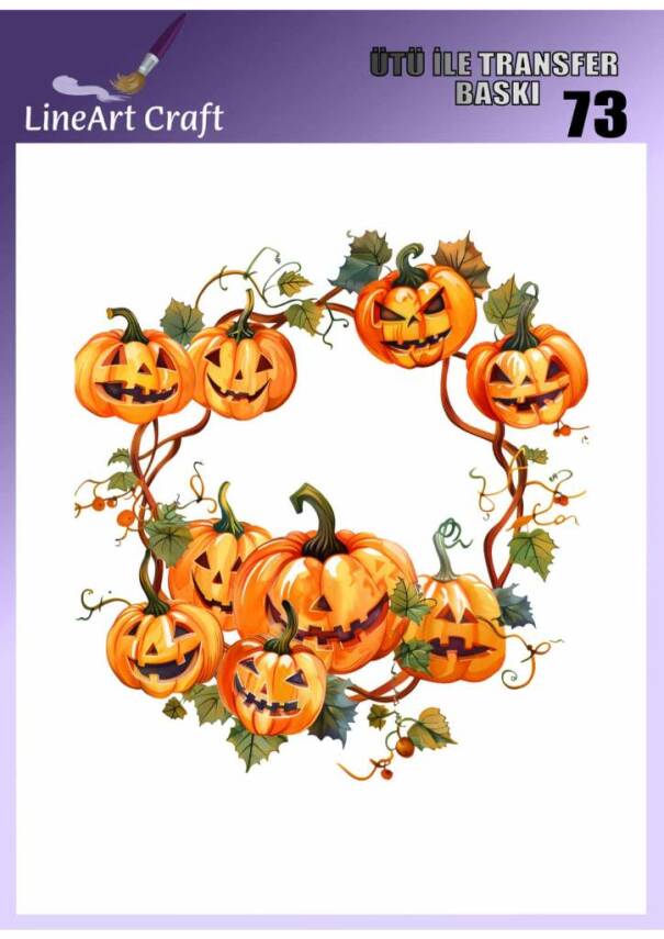 Kabak Desenli Kumaş Transfer Kağıdı LNT-K073 (20x20 cm) - 1
