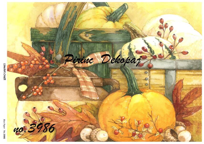 Kabak Desenli Pirinç Dekopaj Model : 3986 - 1