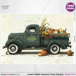 Kabak Kamyonu Pirinç Dekopaj Model : 3016 - Line Art