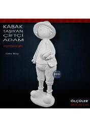 Kabak Taşıyan Çiftçi Adam Heykeli Dev Boy (60x20 cm) Ham Polyester - Tual Hobi Sanat