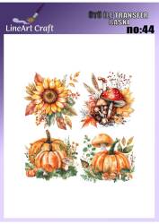 Kabak ve Mantar Desenli Kumaş Transfer Kağıdı LNT-K044 (20x20 cm) - Line Art