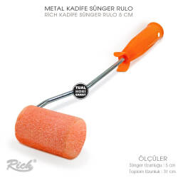 Kadife Rulo Sünger Boyama Fırçası Rich 5 cm - Rich