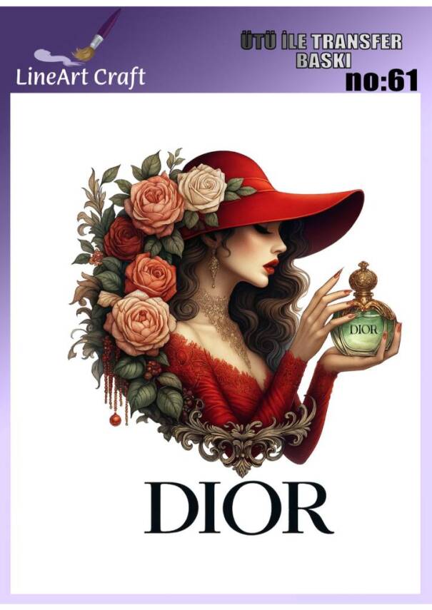 Kadın Desenli Kumaş Transfer Kağıdı LNT-K061 (20x20 cm) - 1