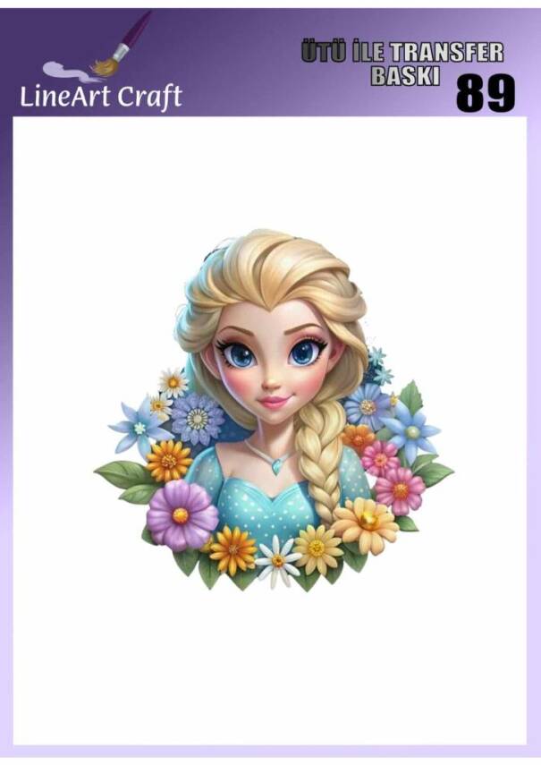 Kadın Desenli Kumaş Transfer Kağıdı LNT-K089 (20x20 cm) - 1