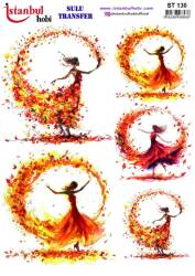 Kadın Desenli Sulu Transfer Kağıdı STI-130 - Tual Hobi Craft Ist