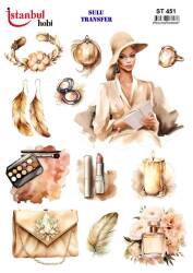 Kadın Desenli Sulu Transfer Kağıdı STI-451 - Tual Hobi Craft Ist