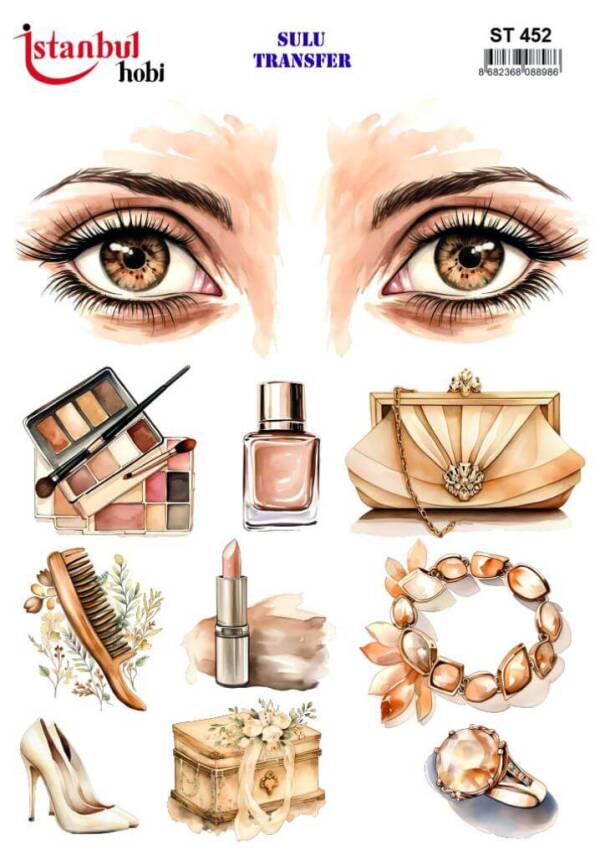 Kadın Desenli Sulu Transfer Kağıdı STI-452 - 1