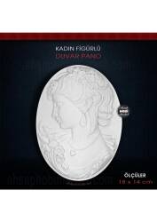 Kadın Figürlü Duvar Pano (18x14cm) Ham Polyester - Tual Hobi Sanat