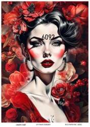 Kadın Figürlü Pirinç Dekopaj Model : 6092 - Line Art