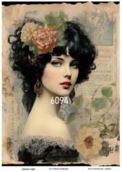 Kadın Figürlü Pirinç Dekopaj Model : 6094 - Line Art