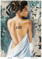 Kadın Figürlü Pirinç Dekopaj Model : 6107 - Line Art