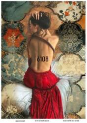 Kadın Figürlü Pirinç Dekopaj Model : 6108 - Line Art