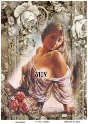 Kadın Figürlü Pirinç Dekopaj Model : 6109 - Line Art