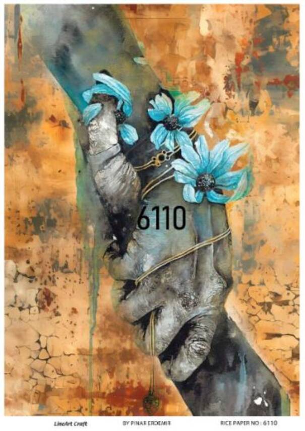 Kadın Figürlü Pirinç Dekopaj Model : 6110 - 1