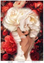 Kadın Figürlü Pirinç Dekopaj Model : 6119 - Line Art