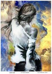 Kadın Figürlü Pirinç Dekopaj Model : 6124 - Line Art