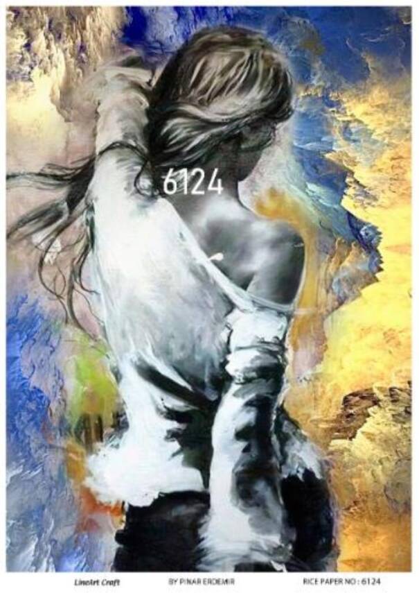 Kadın Figürlü Pirinç Dekopaj Model : 6124 - 1