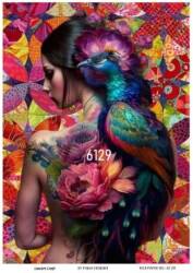 Kadın Figürlü Pirinç Dekopaj Model : 6129 - Line Art