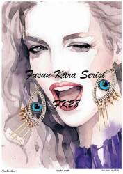 Kadın Figürlü Pirinç Dekopaj Model : FK28 - Line Art