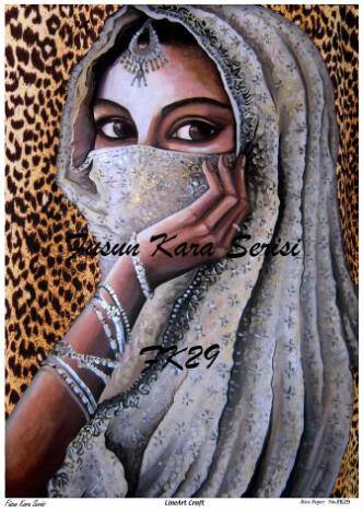 Kadın Figürlü Pirinç Dekopaj Model : FK29 - 1