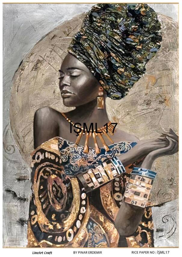 Kadın Figürlü Pirinç Dekopaj Model : İŞML17 - 1