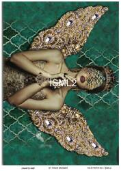 Kadın Figürlü Pirinç Dekopaj Model : İŞML2 - Line Art