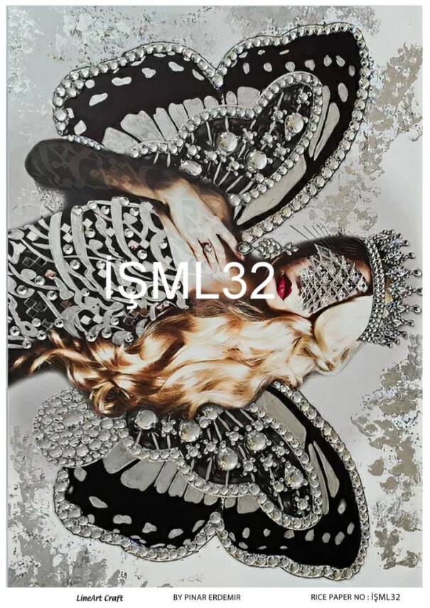 Kadın Figürlü Pirinç Dekopaj Model : İŞML32 - 1