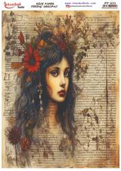 Kadın Figürlü Pirinç Dekopaj Model : PT 0271 - Tual Hobi Craft İst