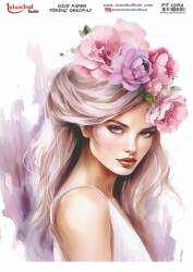 Kadın Figürlü Pirinç Dekopaj Model : PT 1564 - Tual Hobi Craft İst