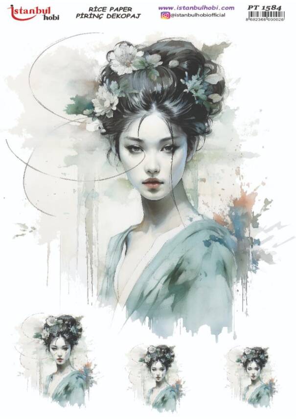 Kadın Figürlü Pirinç Dekopaj Model : PT 1584 - 1