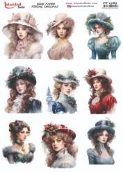 Kadın Figürlü Pirinç Dekopaj Model : PT 1589 - Tual Hobi Craft İst