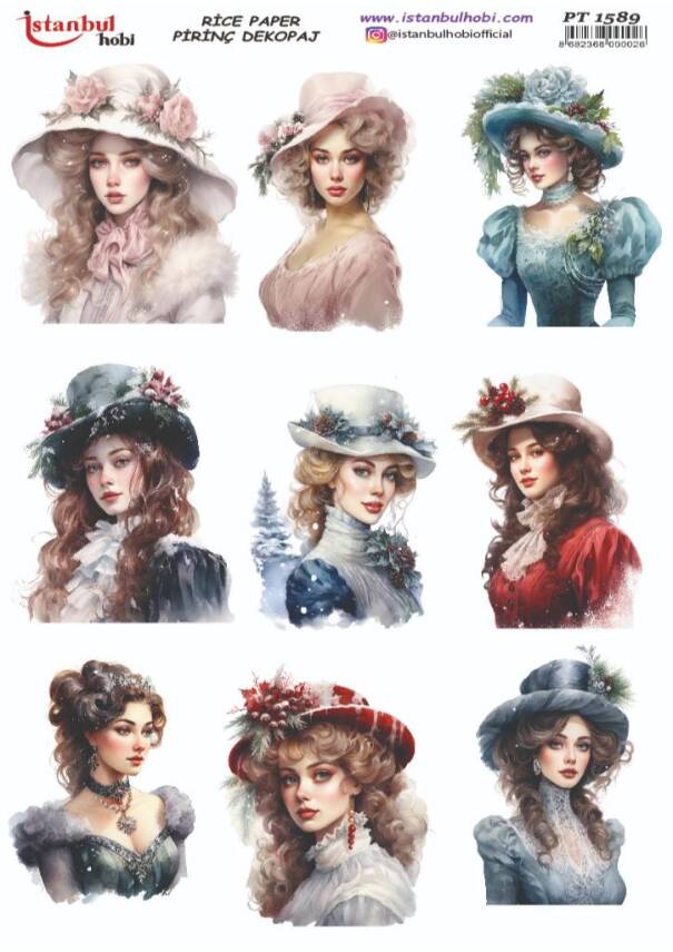 Kadın Figürlü Pirinç Dekopaj Model : PT 1589 - 1