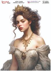 Kadın Figürlü Pirinç Dekopaj Model : PT 1610 - Tual Hobi Craft İst