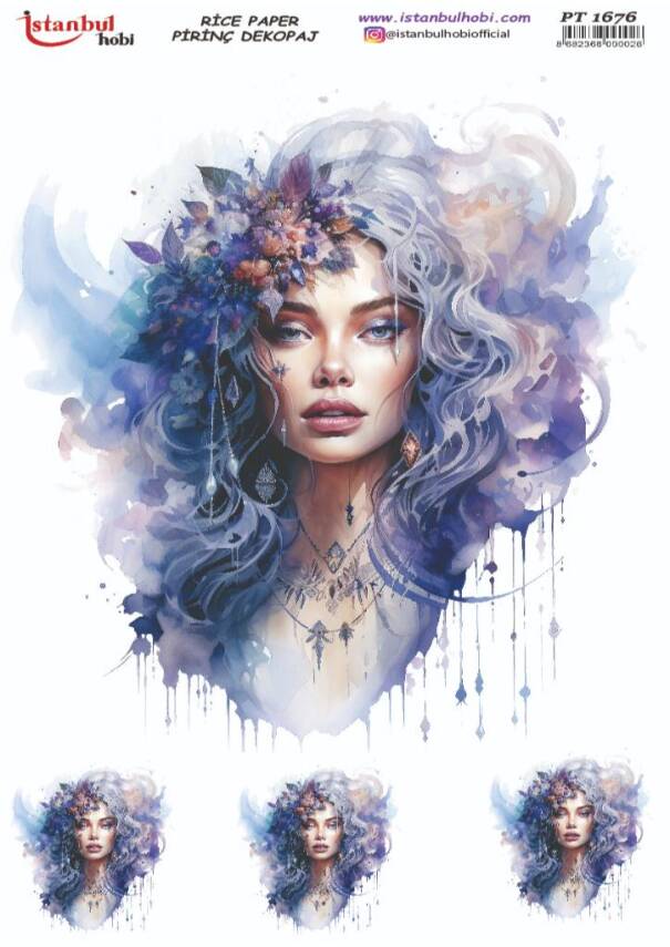 Kadın Figürlü Pirinç Dekopaj Model : PT 1676 - 1