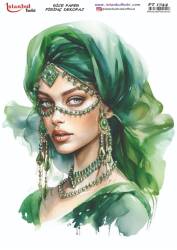 Kadın Figürlü Pirinç Dekopaj Model : PT 1744 - Tual Hobi Craft İst