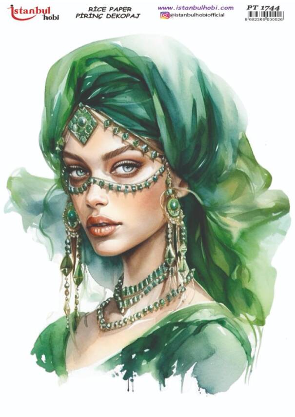 Kadın Figürlü Pirinç Dekopaj Model : PT 1744 - 1