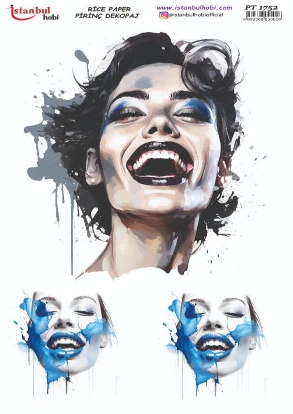 Kadın Figürlü Pirinç Dekopaj Model : PT 1752 - 1