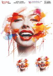 Kadın Figürlü Pirinç Dekopaj Model : PT 1754 - Tual Hobi Craft İst