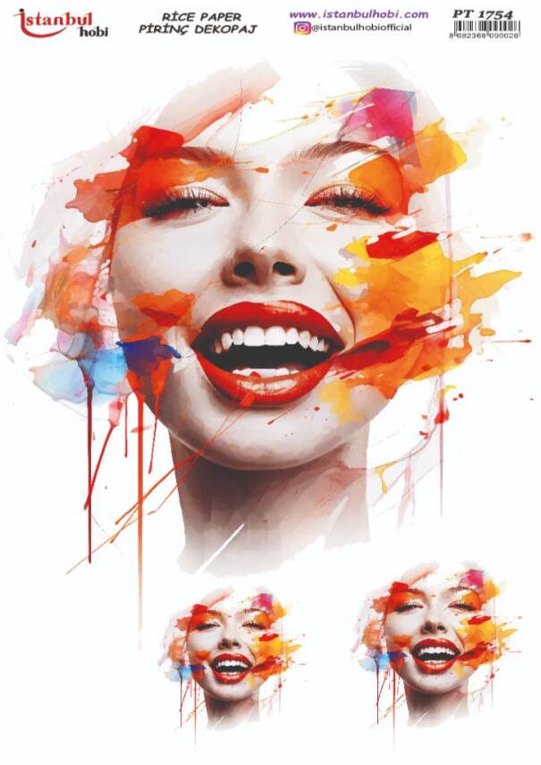 Kadın Figürlü Pirinç Dekopaj Model : PT 1754 - 1