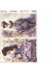 Kadın Figürlü Pirinç Dekopaj Model : PT 1868 - Tual Hobi Craft İst