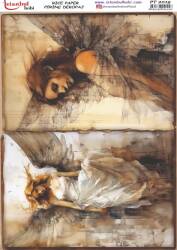 Kadın Figürlü Pirinç Dekopaj Model : PT 2019 - Tual Hobi Craft İst