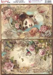 Kadın Figürlü Pirinç Dekopaj Model : PT 2032 - Tual Hobi Craft İst