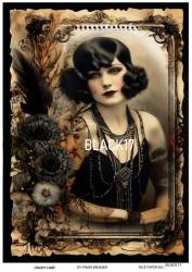 Kadın ve Çiçek Desenli Pirinç Dekopaj Model : BLACK17 - Line Art